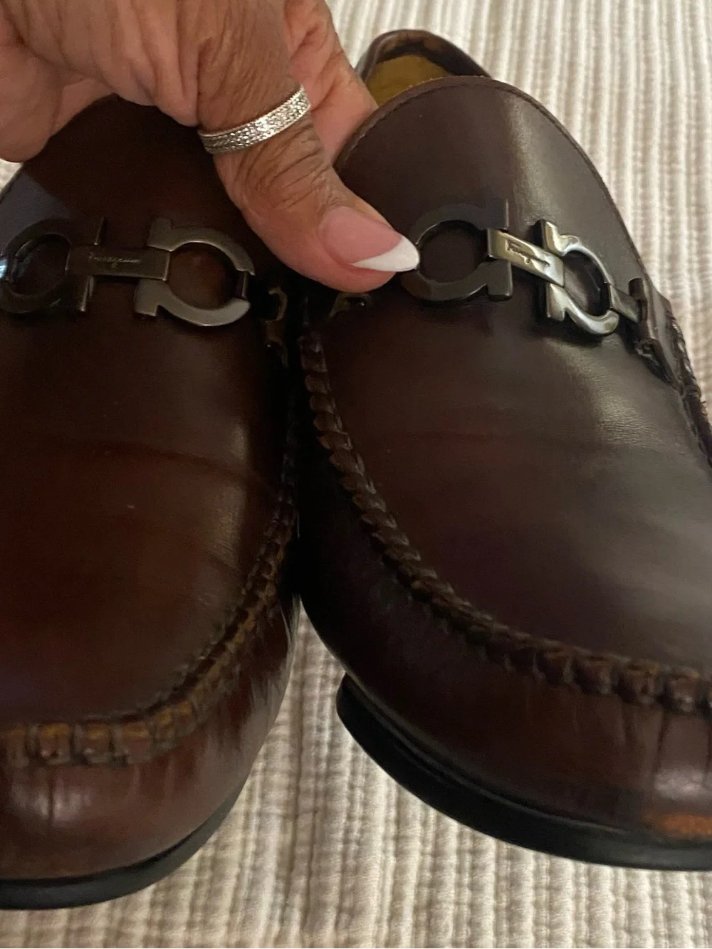 Salvatore Ferragamo smooth dark